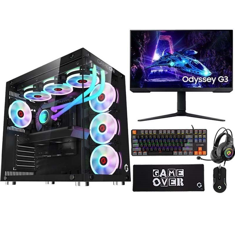 i5 GAMING PC, i5-14400F, RTX 3050 6GB, Windows 11 PRO with LG Gaming Monitor and 4in1 Gaming Kit i5 GAMING PC, i5-14400F, RTX 3050 6GB, Windows 11 PRO with LG Gaming Monitor and 4in1 Gaming Kit